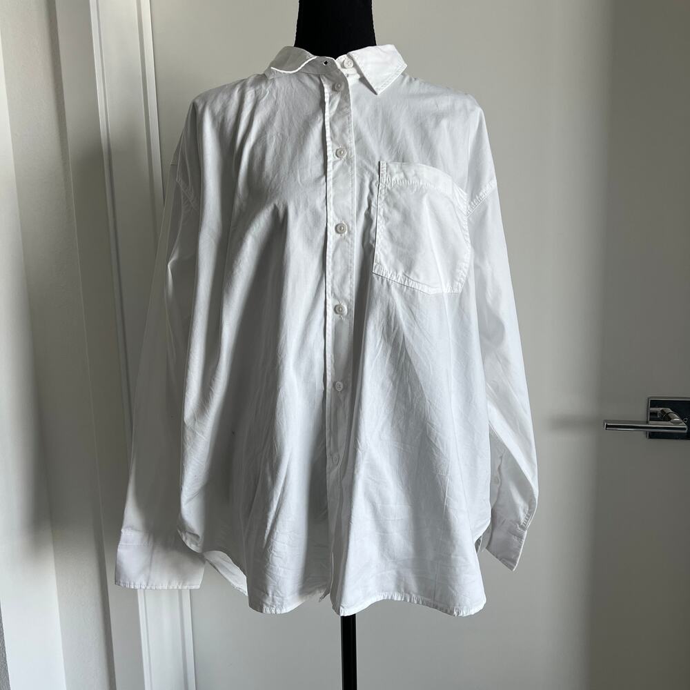 J. Crew White Oversized Button-Down, Etienne, M